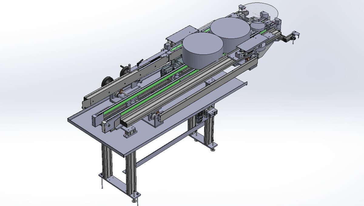 3D Technical drawing - Toothed Chain Conveyor